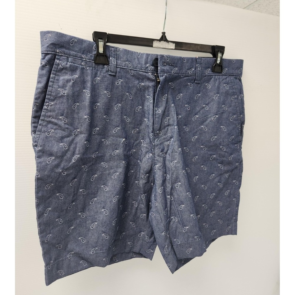 Tommy Hilfiger Men's Blue Paisley Print Shorts, 7'' Inseam, Size 34 NWT